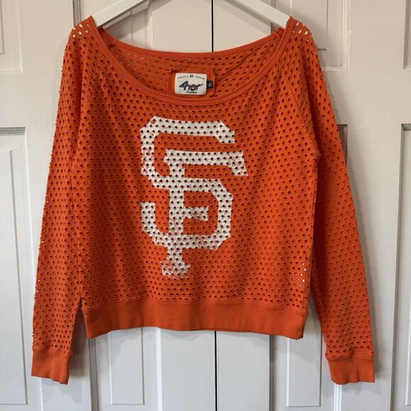 Carl Banks G-III 4 Her SF Giants Top MLB Semi Sheer Scoop Neck Lightweight Large - Picture 2 of 11